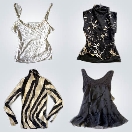Designer & Printed Tops Bundle: Versus, Clara Vitti & More Blouses