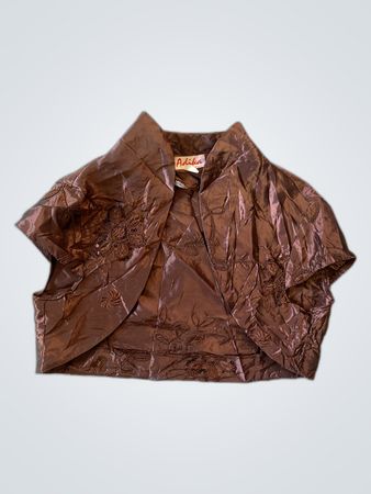 Adika Brown Satin Jacket
