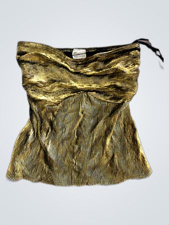 Gold Pleated Top