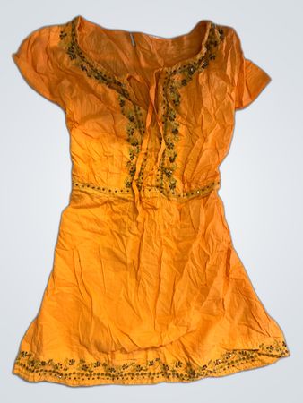 Orange Embellished Dress