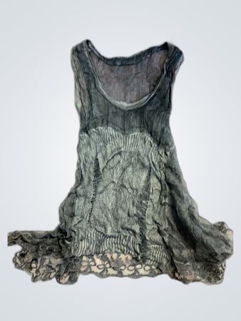 Gray Sheer Top