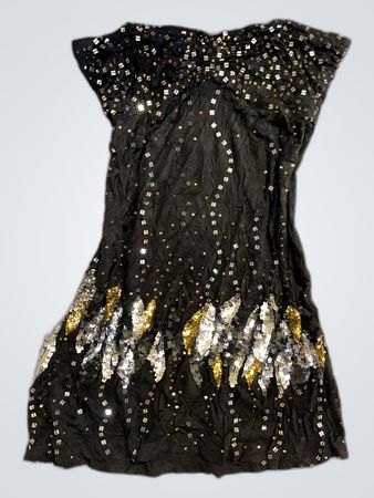 Sequined Black Dress