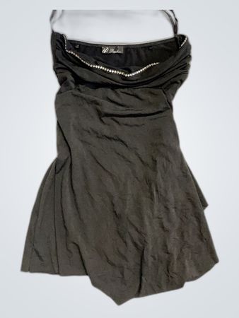 NP Fashion Black Rhinestone Halter Mini Dress