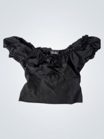 Frime Black Off-The-Shoulder Top