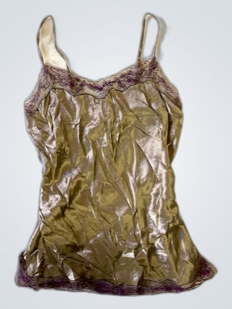 Silk Camisole with Lace Trim