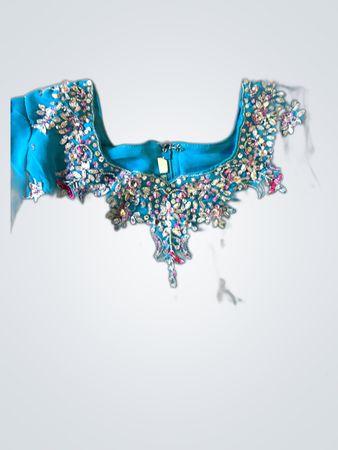 Embellished Blue Top