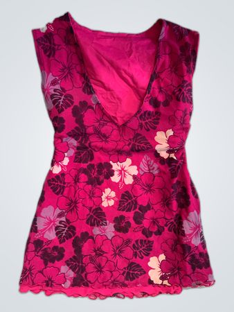 Pink Floral Tank Top