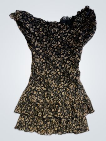 Black Floral Lace Top