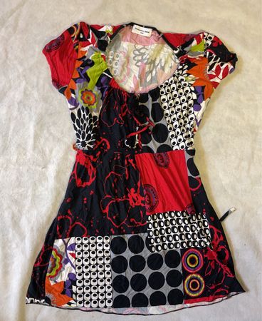 Multicolored Patchwork Dress