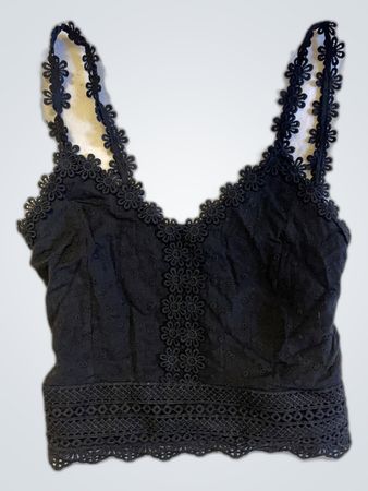 Black Lace Trim Camisole