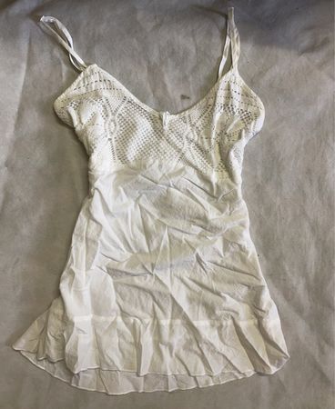 White Crochet Tank Top
