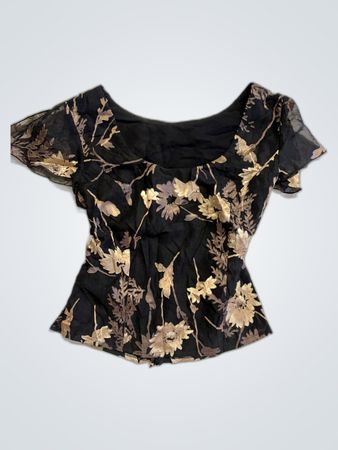 Blouse with Floral Pattern