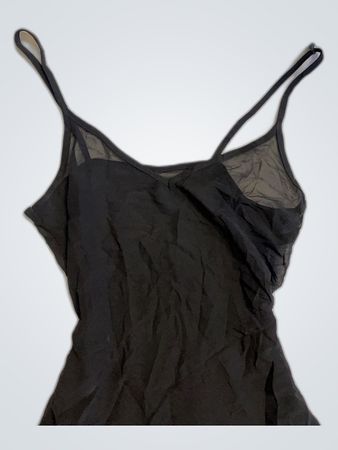 Schwarze Spaghettiträgerbluse