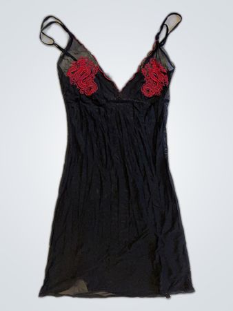 Black Camisole with Red Dragon Design