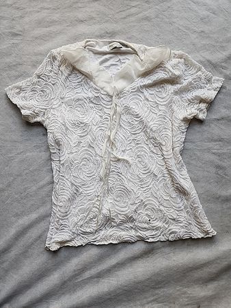 Lysa Kara Paris White Lace Blouse