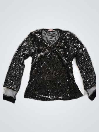 Black Sequined Top