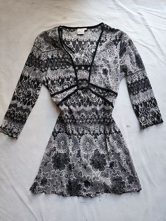 Etam Black and White Lace Dress
