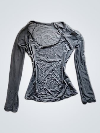 Gray Long-Sleeve Top