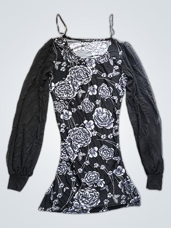 QUIZ Floral Long Sleeve Dress