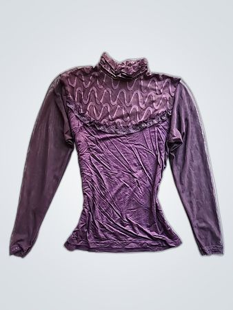 Purple Long-Sleeve Blouse