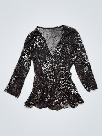 Black Floral Top