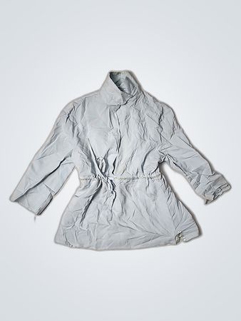 Gray Long-Sleeve Blouse