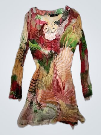 Blouse with Tropical Print