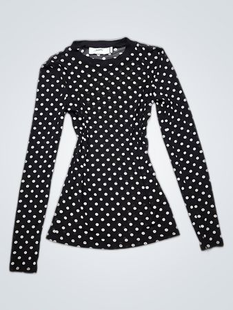 Long-sleeved Polka Dot Top