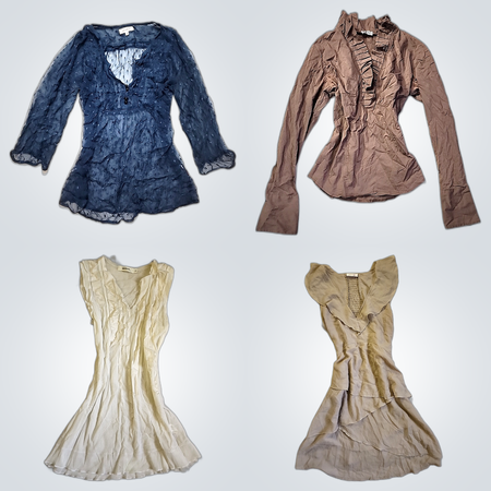 Y2K Blouses with Lace