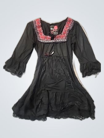 Black Embroidered Top
