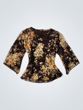 Brown Floral Top