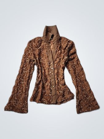 Brown Sequined Top