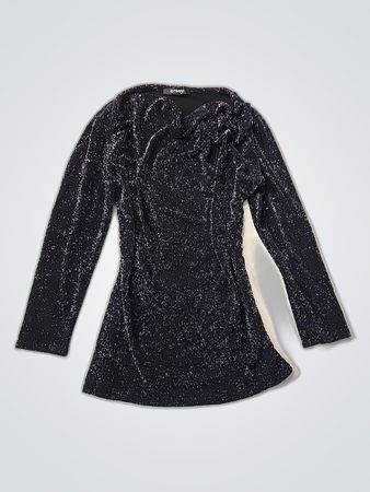 Orsay Black Glitter Top