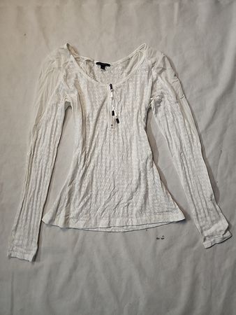 White Long-Sleeve Top