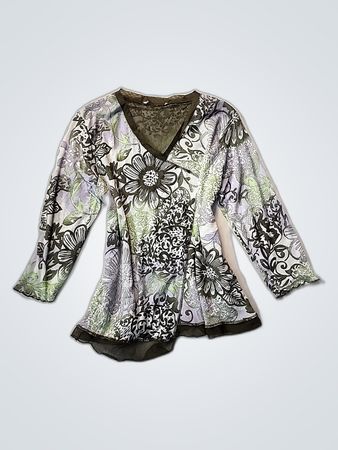 Blouse with Floral Pattern