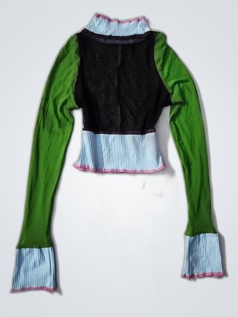 Green and Black Top
