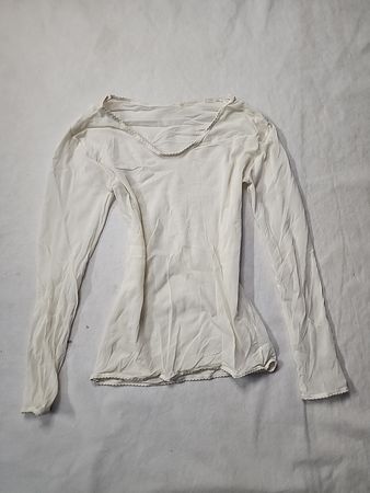 White Lace Trim Top