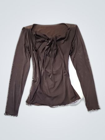 Brown Long-Sleeve Top