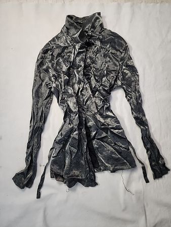 Crinkled Metallic Top