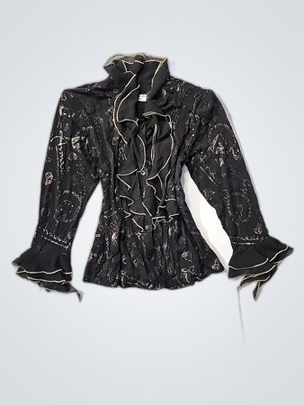 Avonale Black Bandana Print Shirt