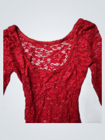 Red Lace Top
