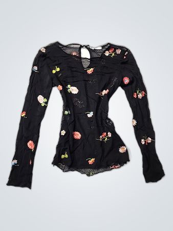 Black Floral Top