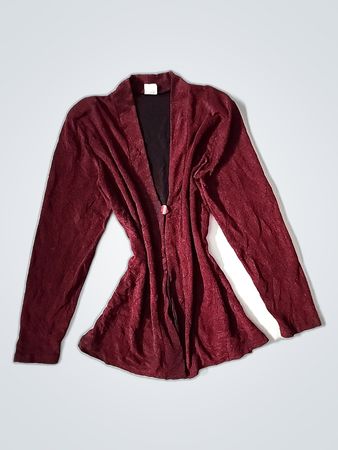 Maroon Velvet Cardigan
