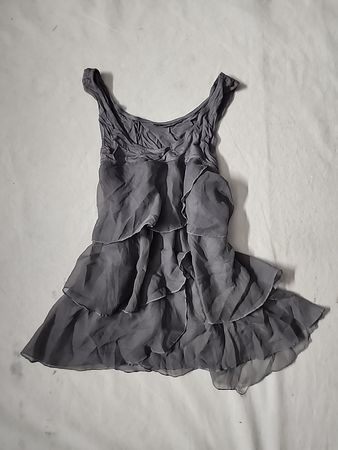 Gray Ruffled Dress