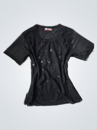 Black Embroidered Blouse