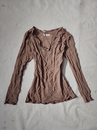 Brown Long-Sleeve Top