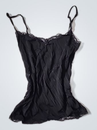 Black Lace Trim Bra Top