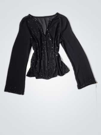 Black Sequined Top