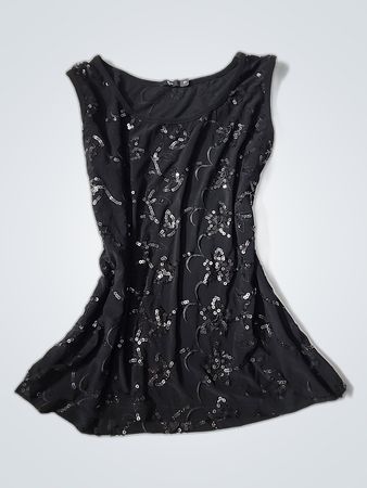 Black Sequined Top