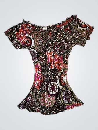 Blouse with Floral Pattern